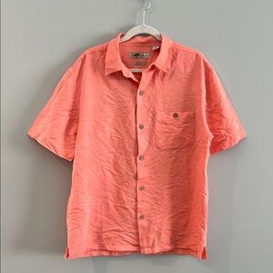 Joe Marlin Coral Short Sleeve Shirt, comfort fit, great condition, size Large